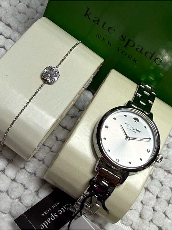 Kate Spade NY Metro Three-Hand Quartz Bracelet Watch & Crystal Bracelet Set NWT main image 10